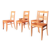 Set of 5 chairs 1950