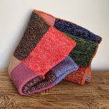 Plaid patchwork en laine