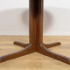Table à manger ronde en teck extensible des années 1960, Danemark