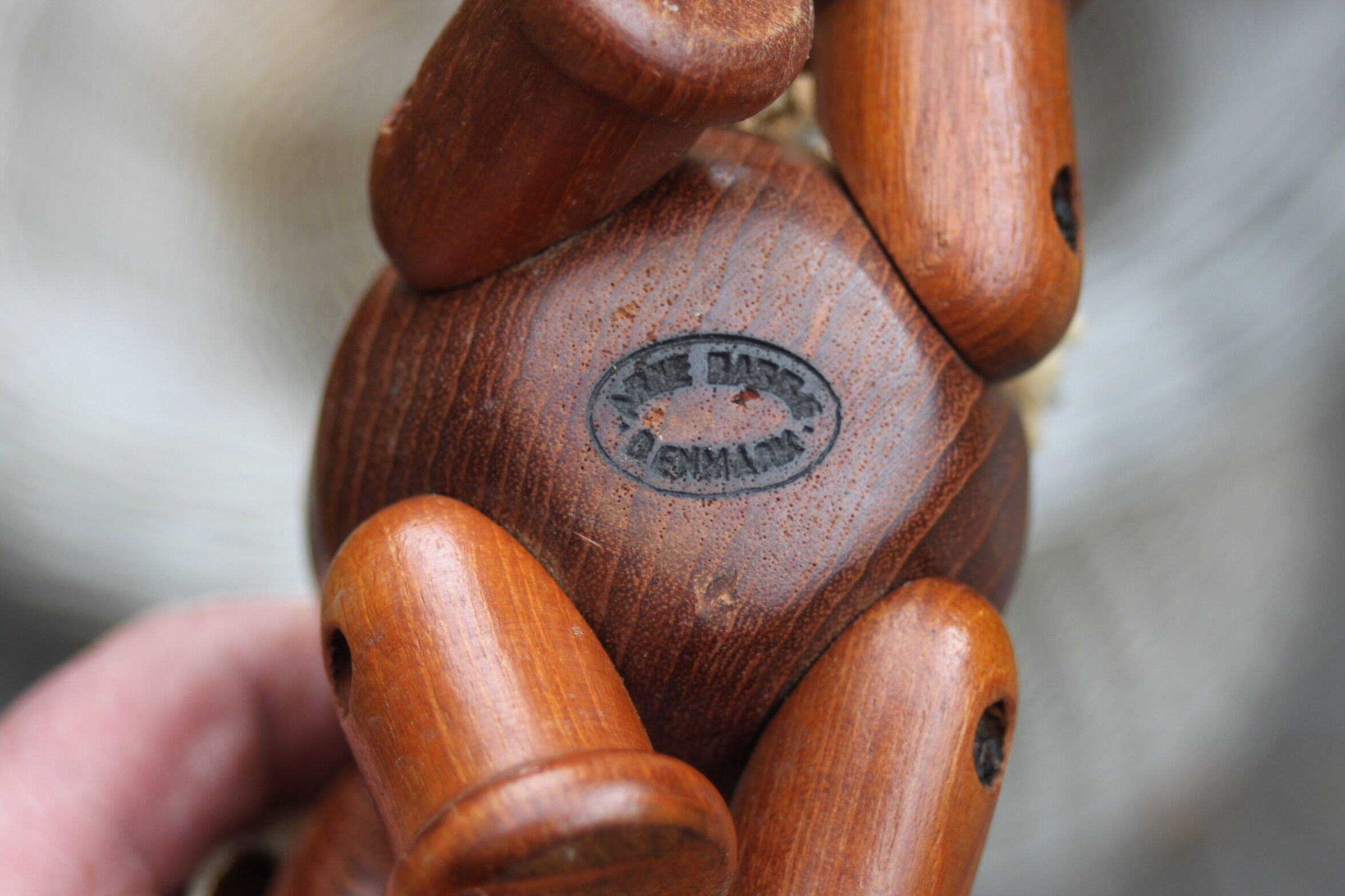 Teak wooden elephant toy by Arne Basse, Denmark 1960s.
