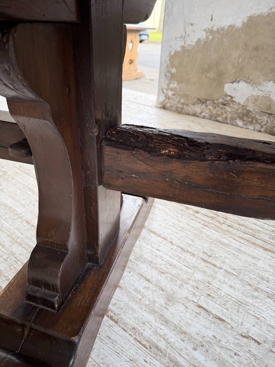 Table de monastère XXL en chêne, 19ème s.