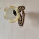 Antique wall light in gilded brass and glass tulip