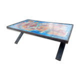 Coffee table in resin years fractal, 70