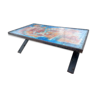 Coffee table in resin years fractal, 70