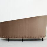Federico Munari velvet sofa taupe circa 1960