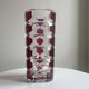 Luminarc vase with burgundy geometric patterns, France 1970