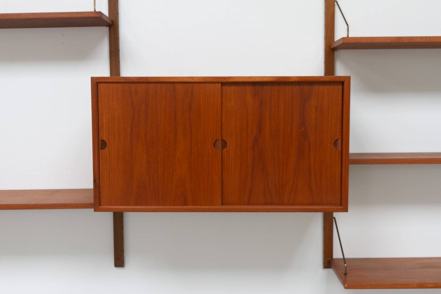 Danish Modern 5-Bay Modular Teak Wall Unit by Poul Cadovius for Cado, 1950s