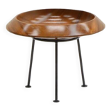 Solid teak fruit bowl on stand, 1960s Denmark.