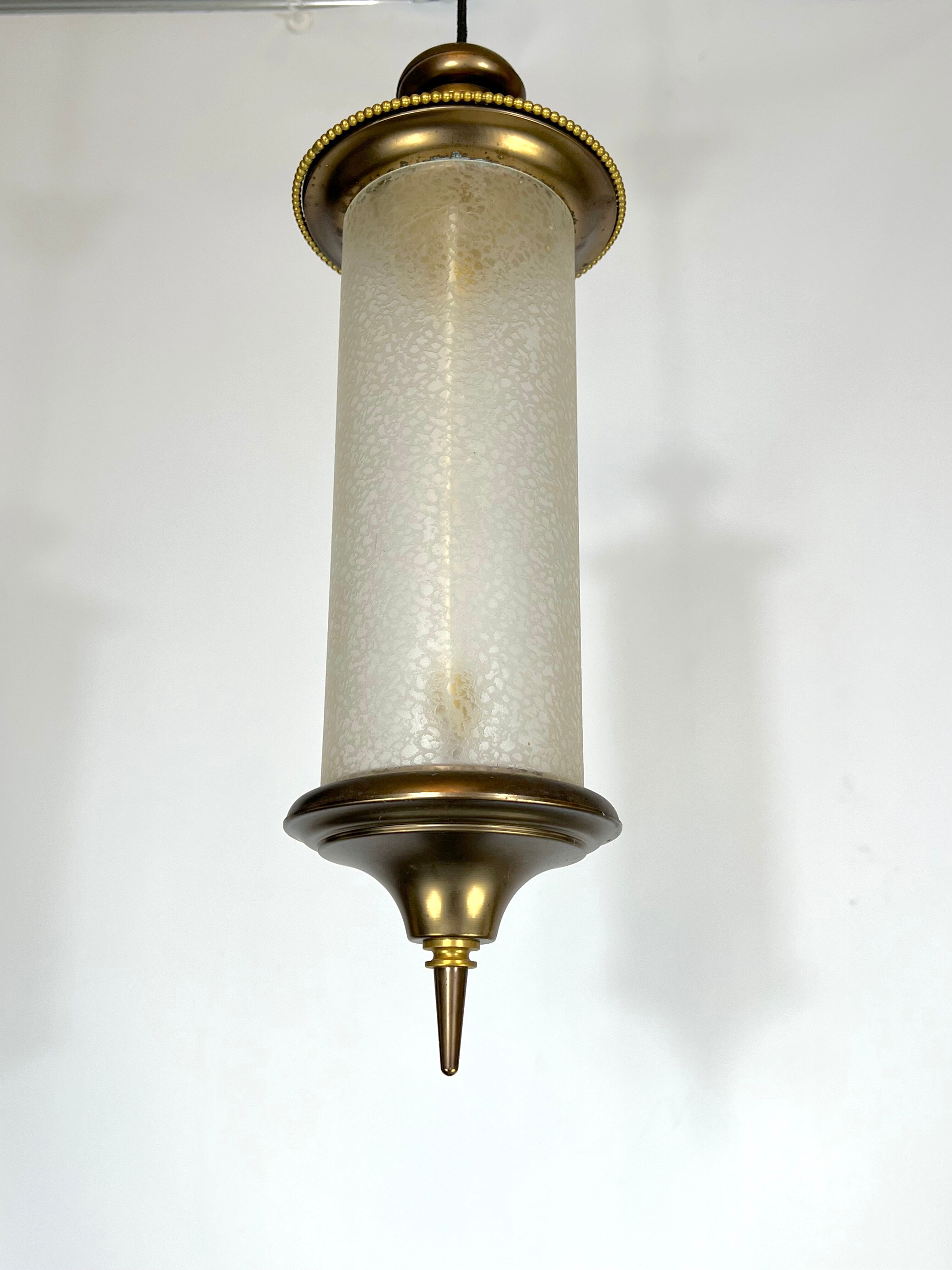 Mid-century Lumi Milano brass pendant light from 50s