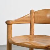 Set of 6 solid pine chairs by Rainer Daumiller, Denmark, circa 1970.
