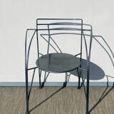 Pair of 'Silver Moon' chairs by Pascal Mourgue - Fermob. Vintage 80s.