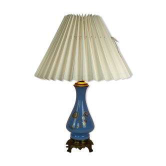 Table lamp with blue opal frame decorated with gold and of bronze, 1890s