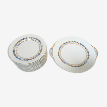 Limoges porcelain dessert service