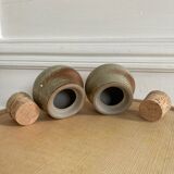 Vintage stoneware salt and pepper shaker