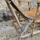 Chaise longue en rotin ancienne 20e siècle