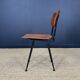 Ensemble de 4 chaises obo 60.10 bois miel pieds compas noirs