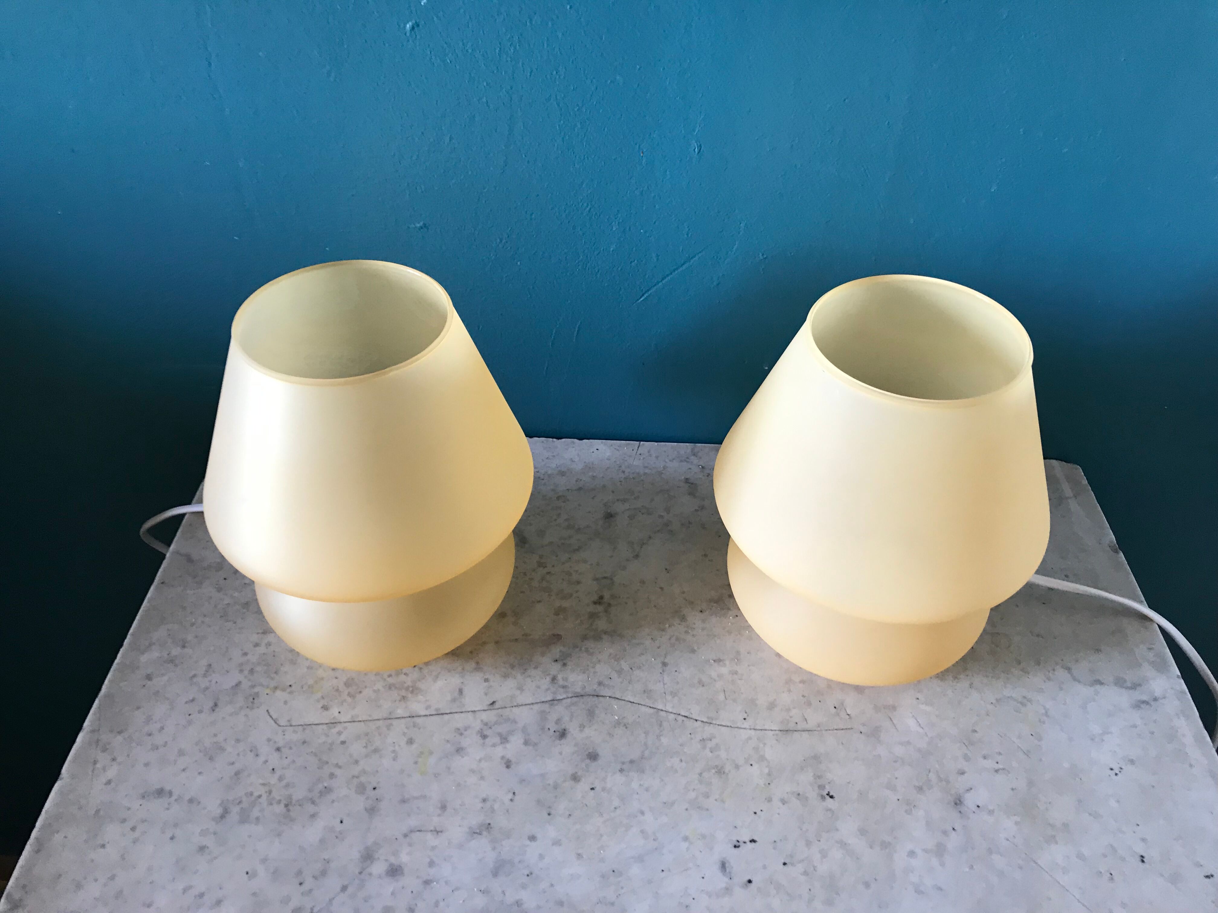 Pair of vintage bedside lamps
