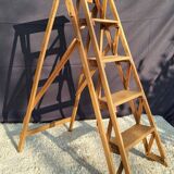 Vintage folding stepladder display 5 steps