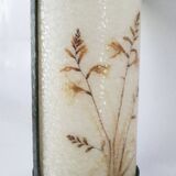Wrought iron lamp and Perspex lampshade with herbarium decor