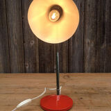 Red articulated desk lamp