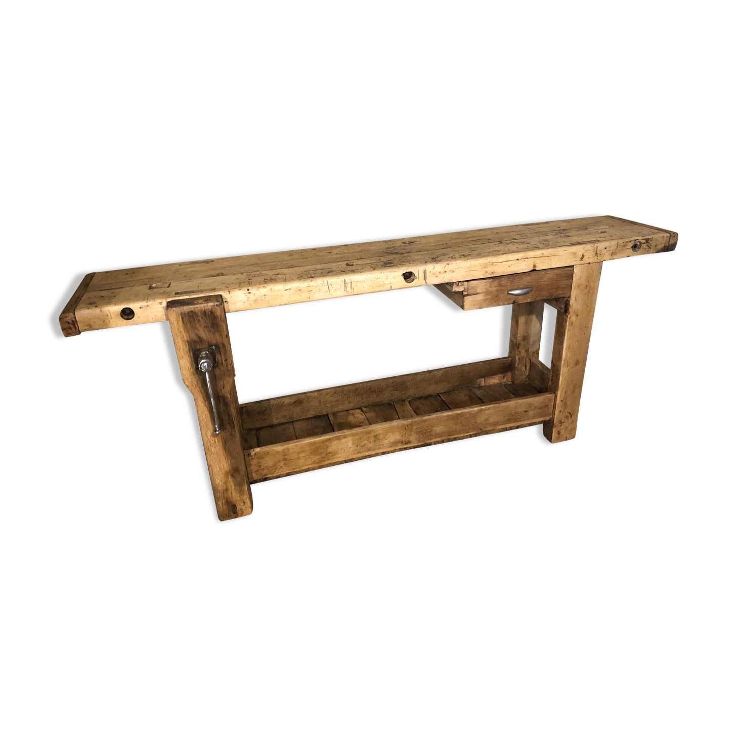 Industrial carpenter's wooden workbench