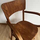 Fauteuil accoudoirs bois