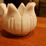 Marble "lotus" tea light candle holder