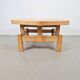 Rustic Brutalist Octagonal Oak Coffee Table by Pierre Chapo, 1960s