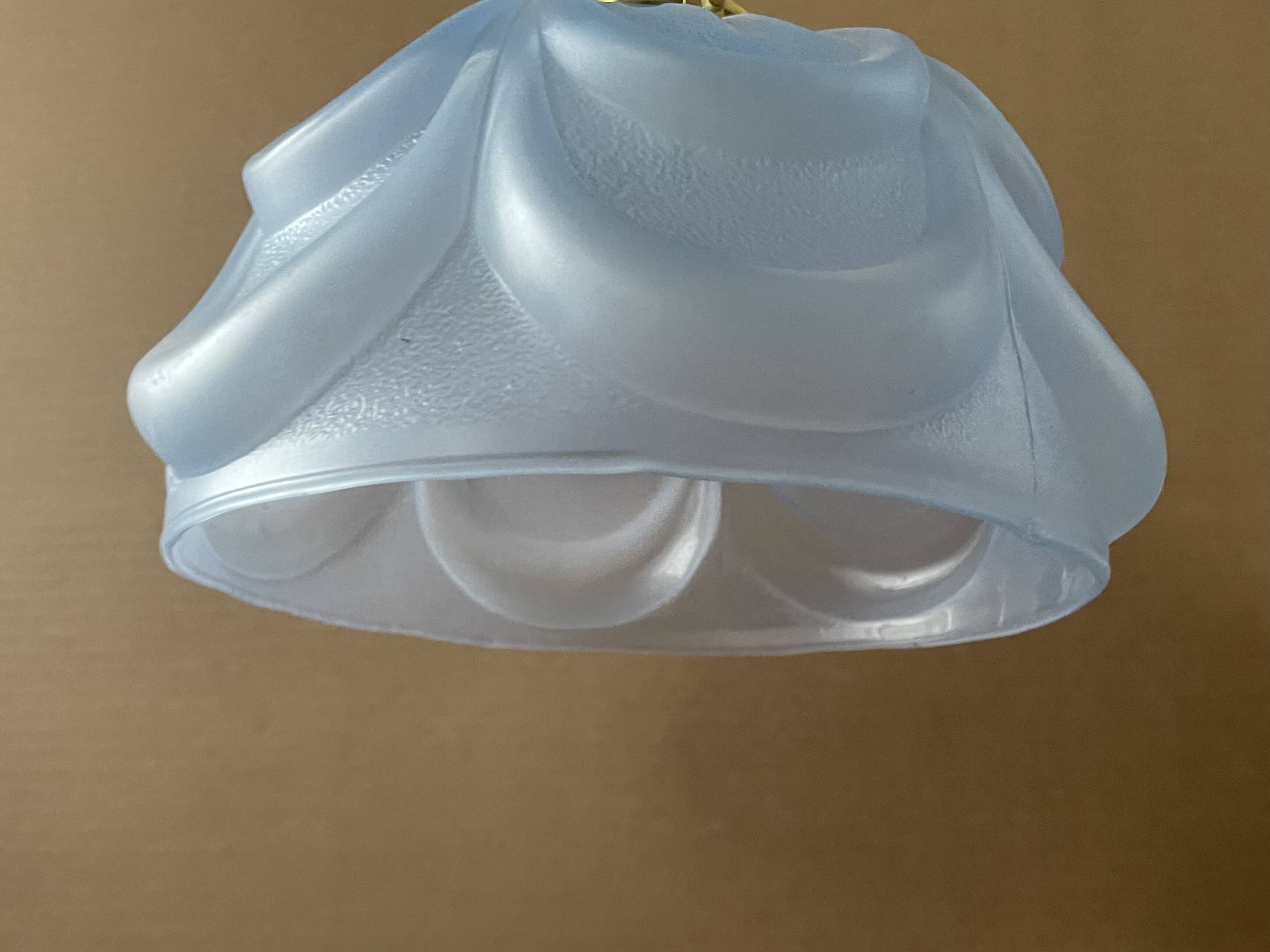 Art Deco molded glass pendant light