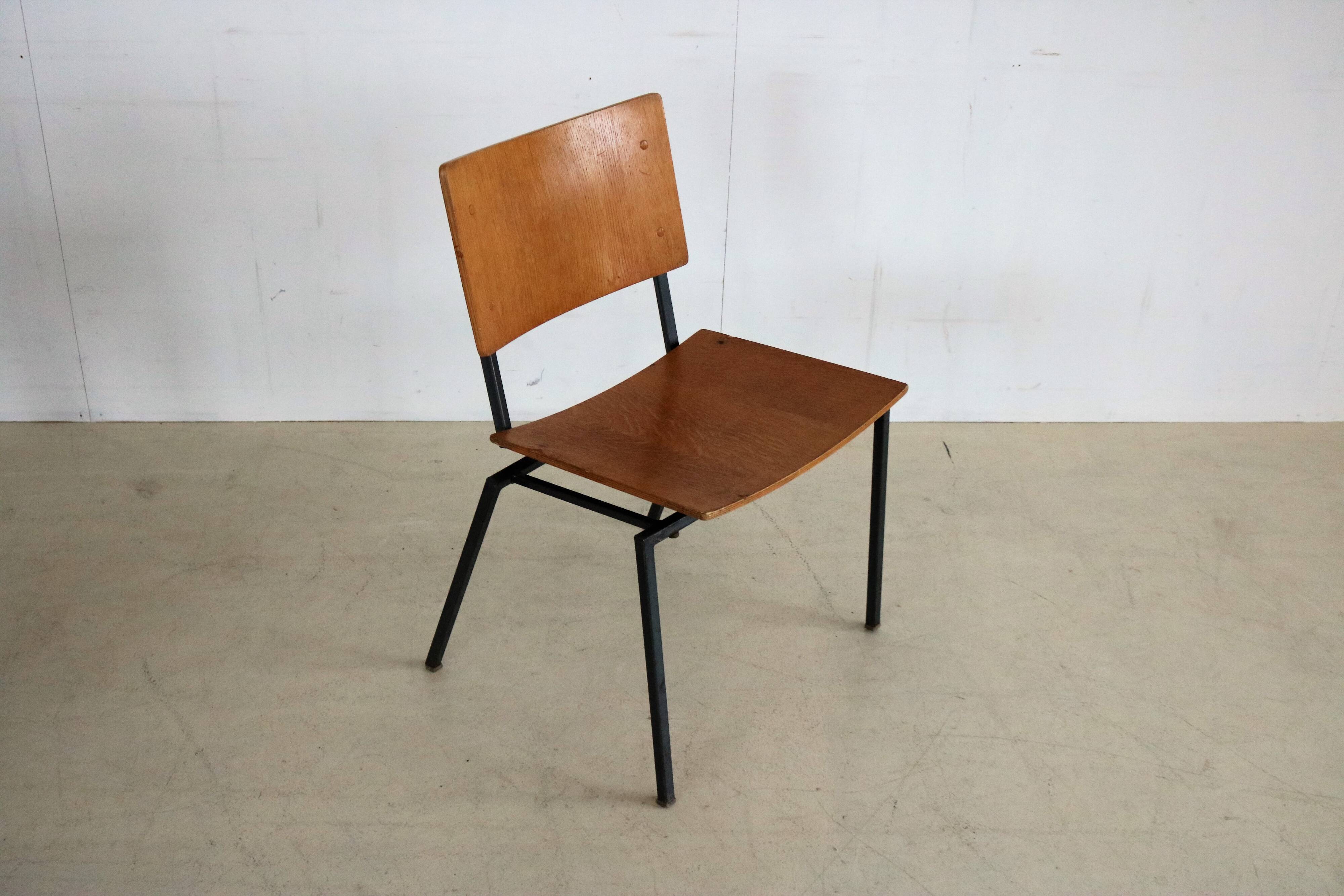 Set of 10 industrial chairs