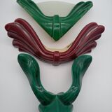 3 art deco wall lamps