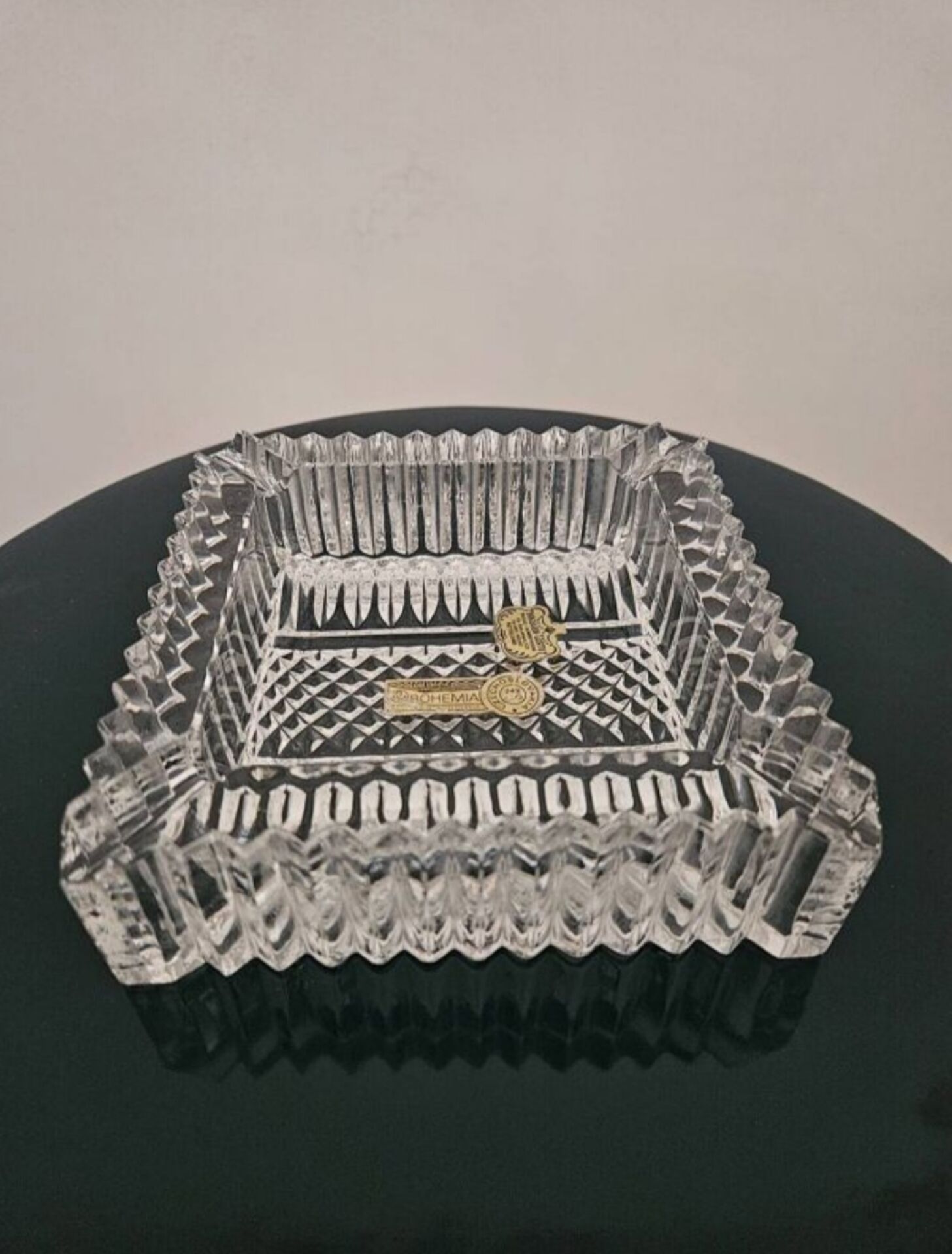 Bohémian crystal ashtray