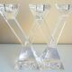Pair of candlesticks, candelabra, crystal signed Villeroy & Boch, design and chic