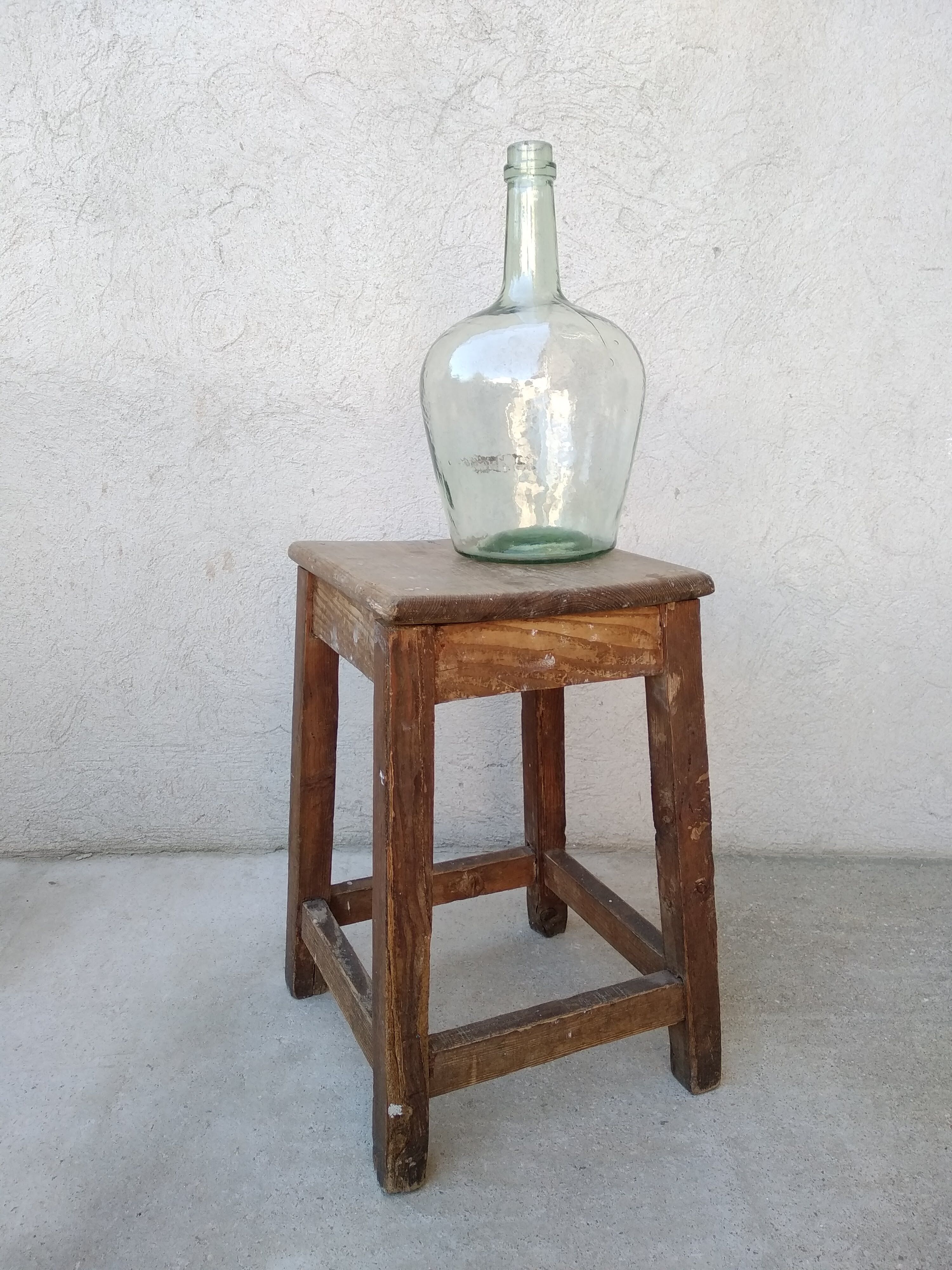 Antique wooden workshop stool