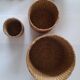 Set of 3 vintage wicker boxes