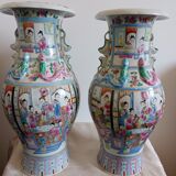 CHINA pair of baluster vases