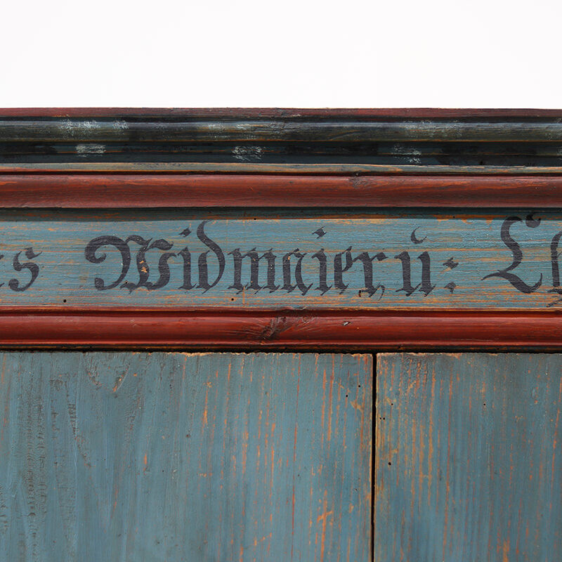 Rustic Farmhouse Folk Art Painted Bridal Wardrobe 1811