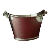 Vintage 1940s silver-plated champagne bucket, classic shape for wine or drinks, retro bar decoration, timeless style, elegant gift idea.