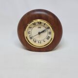Jaz Quartz Alarm Clock In Wood And Gold Dial