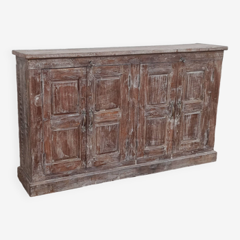 Old wooden sideboard with 4 doors