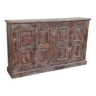 Old wooden sideboard with 4 doors