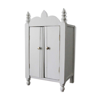 Vintage wooden doll cabinet