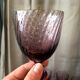 Suite of 12 purple wine glasses in hartzwiller crystal