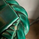 Vintage braided green ceramic trivia