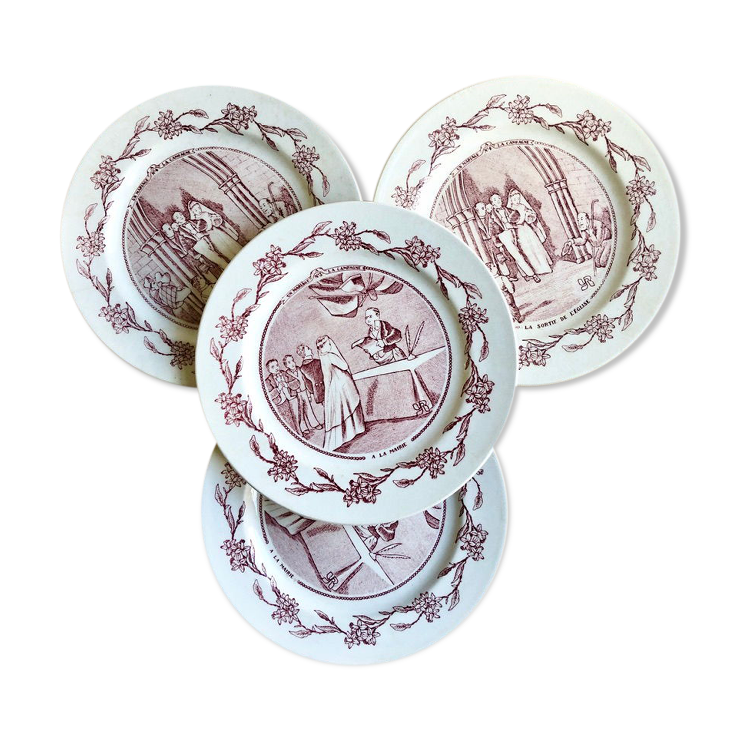 4 talking plates 70's