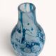 Brutalist Blue and White Reactive Art Glass Vase, Europe, 1970s