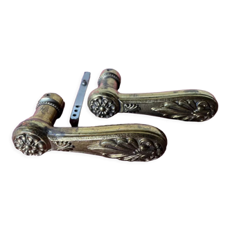 Pair of antique bronze handles