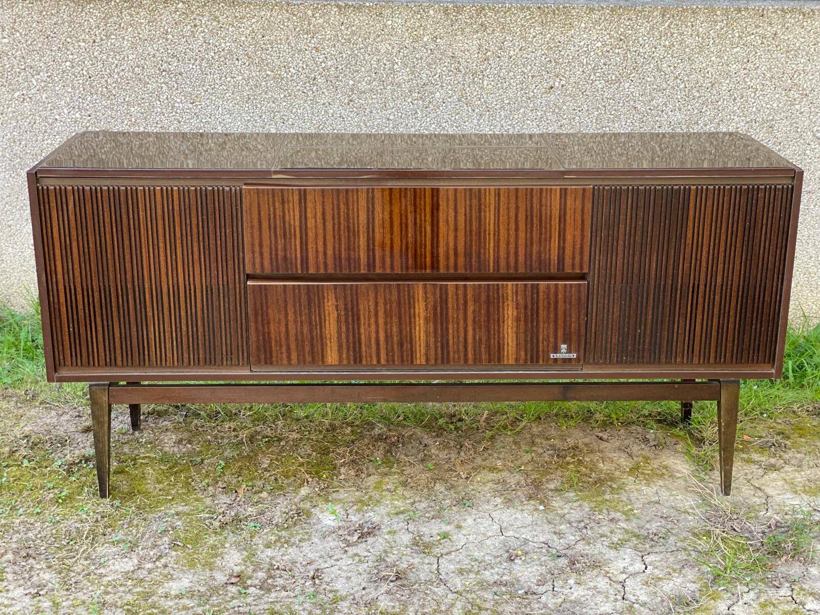 Grundig Scandinavian Hifi sideboard in wood and lacquered rosewood