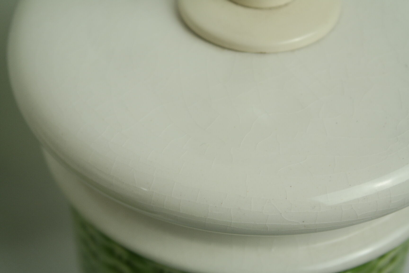 Pair of legs of ceramic lamp basketry italy vintage