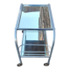 Modernist mirrored bar cart